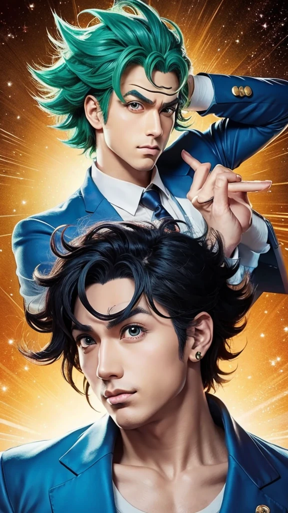 Manga Jojo style、An illustration、Einstein