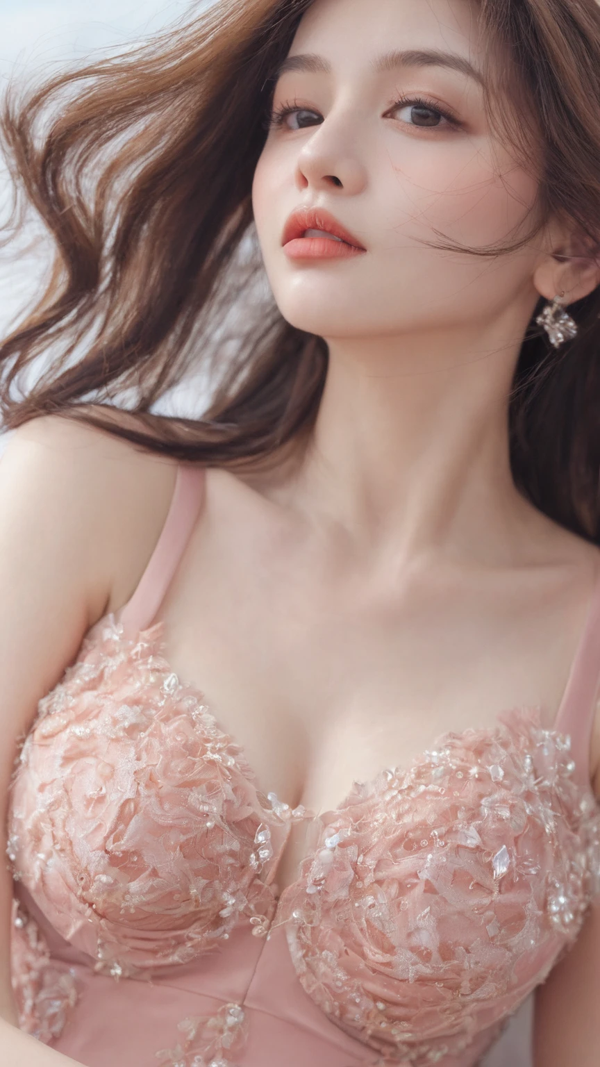 best-quality, Super Detail,Very Delicate and Beautiful, ((( nsfw, xxmix_princess, very gigantic breasts ))), cleavage, very slender, perfect face, beautiful eyes, dress