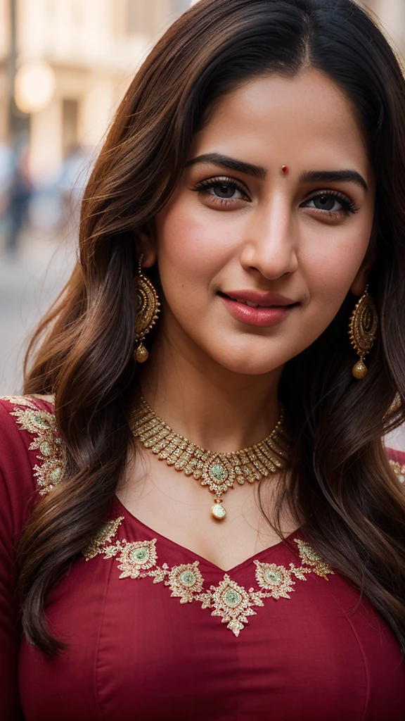 Wear bandhani anarkali dress sitting, gorgeous royal, ((Katrina kaif:1.2)), jewellery, gem, necklace, gold bracelet, anklets, thick lips, skindentation, parted lips, ulzzang-6500-v1.1, portrait of a beautiful Indian woman, From Golden Skin, 27 years old, Pretty woman, Indian model, (in long anarkali dress) (Slim abdomen), (Perfect slim figure), (Dynamic pose), Solo, ((open crotch)), (((bare ass))), (Slim:1.1), 1 woman, (Full figure:0.9), Beautifully detailed sky, sunny day, Mumbai city, On the street, detailed Mumbai street, Indian clothes,(( long sleeve dress)), ((long anarkali dress)), medium hair, smile, closed mouth, lips, Long red anarkali dress covered with full body, detailed beautiful round eyes, Indian women, Asian women, Beautiful face, photorealistic, rim lighting, two-tone lighting, gold bracelet, thick lips, indentation, parted lips, (detailed eyes), light blonde hair, blue eye, details still clear, honey-coloured, fluffy turned, HDR, shallow depth of field, broad light, backlighting, bloom, light sparkles, chromatic aberration, sharp focus, Nikon Z 85mm, unparalleled masterpiece, ultra-realistic 8k photos, best quality masterpiece, best quality, (photorealistic:1.2), (realistic:1.5), (hyperrealistic:1.2),(photorealistic face:1.2), (close up:1.6), (light blonde hair), (blue eyes), ((big cheeks)), (beautiful face:1.8), (detailed face:1.6), (big breast with bra), (detailed bright eyes:1.5), (eyelashes:1.4), (smiling:1.3), (detailed long black hair), (long red anarkali dress:1.5), (narrow waist:1.5), (thigh: 1.5), (realistic human skin:1.6), (full curvy body) (detailed eyes), (seductive pose), (detailed facial features), (detailed clothes features), (necklace), (earrings), (bracelet), ( Long red bandhani anarkali dress), (Photorealistic:1.4), (High Quality: 1.2), Raw photo, (Perfect body shape), Uniform, Deep shadows, Unobtrusive, Cold light 12000K,