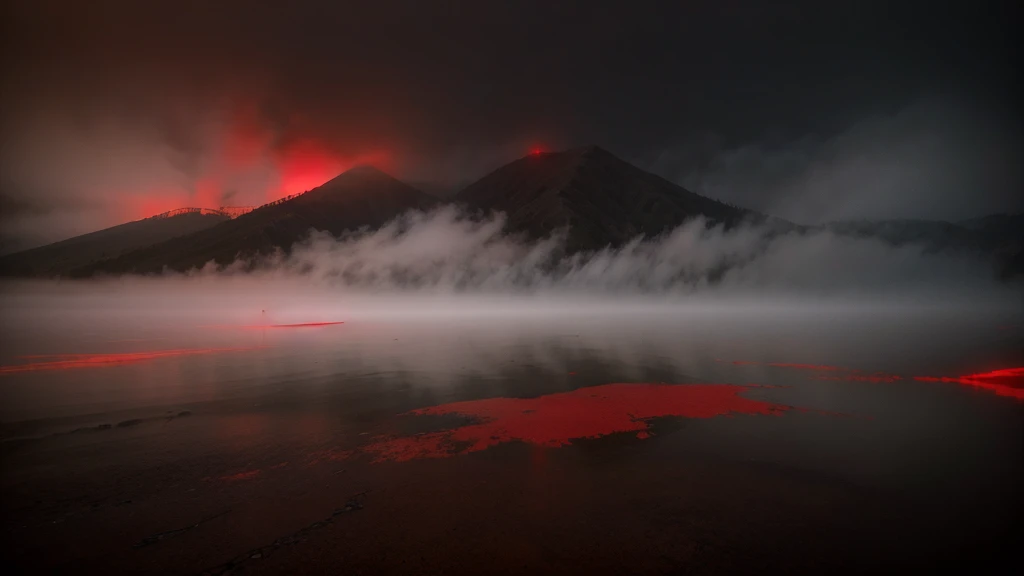 Abstract red fog background