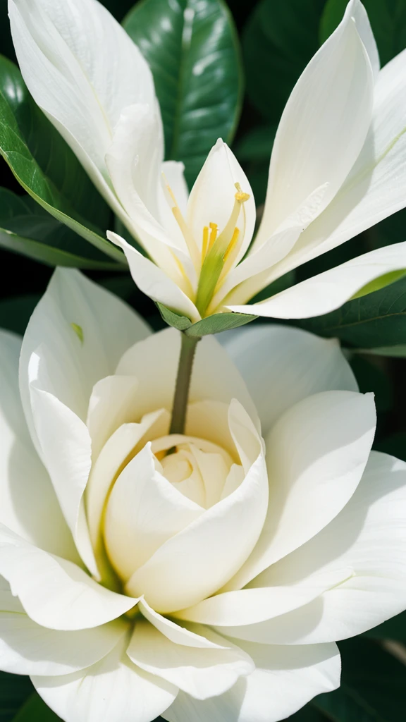 Gardenia,Buds about to bloom,dew,Close Range,A white vase,Ultra-clear,Light background