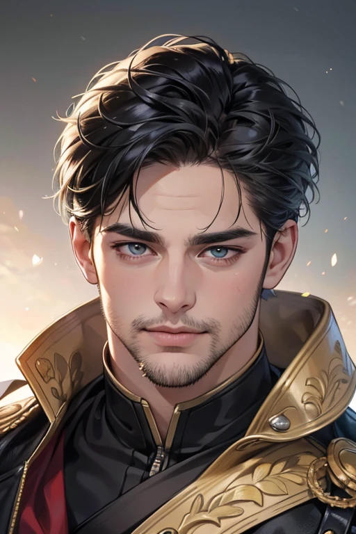 (best quality,4k,8k,highres,masterpiece:1.2),ultra-detailed,(realistic,photorealistic,photo-realistic:1.37),30 year old man,3 day beard,handsome anime,portraits,strong,masculine,dark hair,sharp jawline,mesmerizing eyes,perfectly styled hair,cool anime outfit,confident expression,vibrant colors,dynamic lighting, CEO and expression smile in love.
