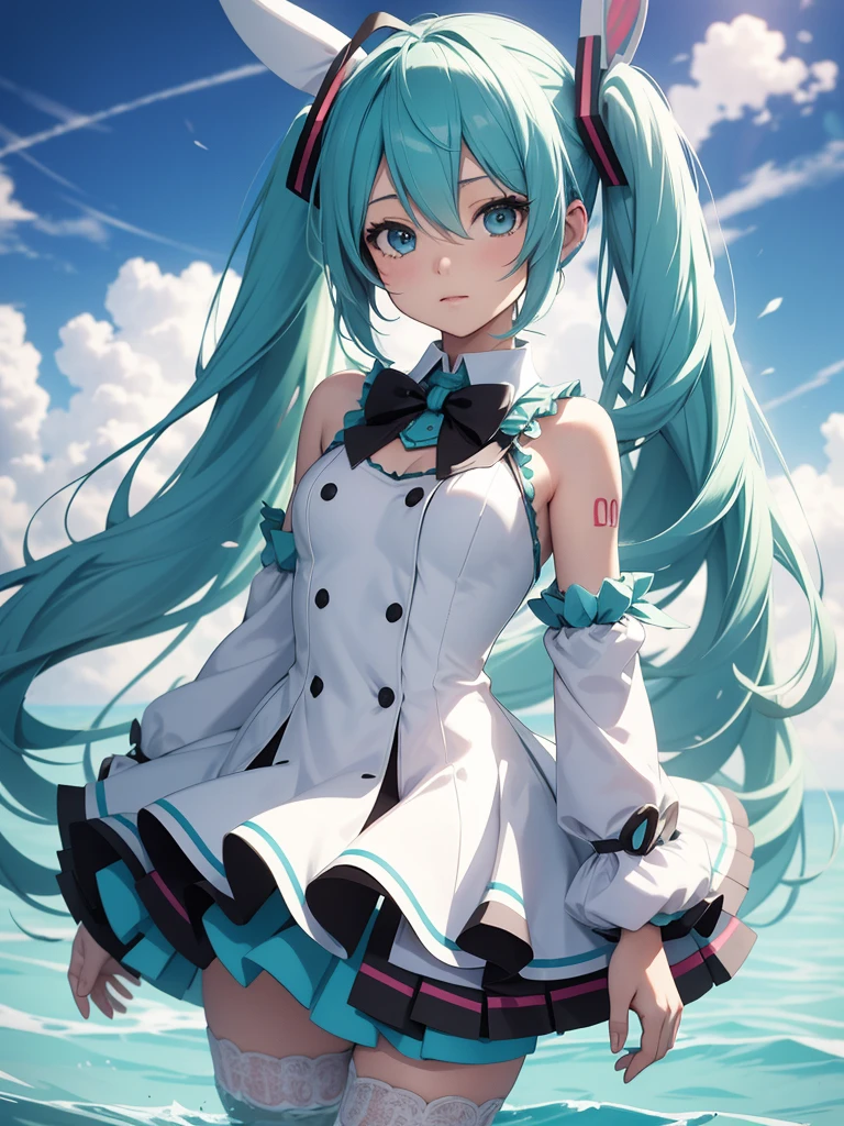 hatsune miku, rabbit costume