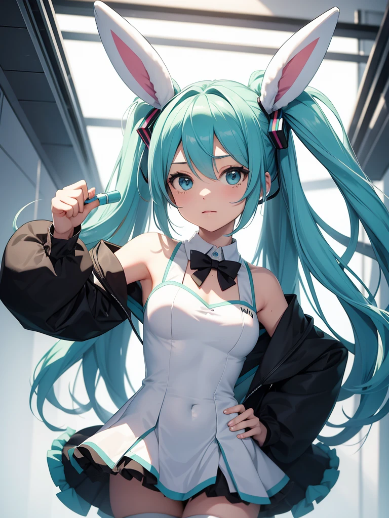 hatsune miku, rabbit costume