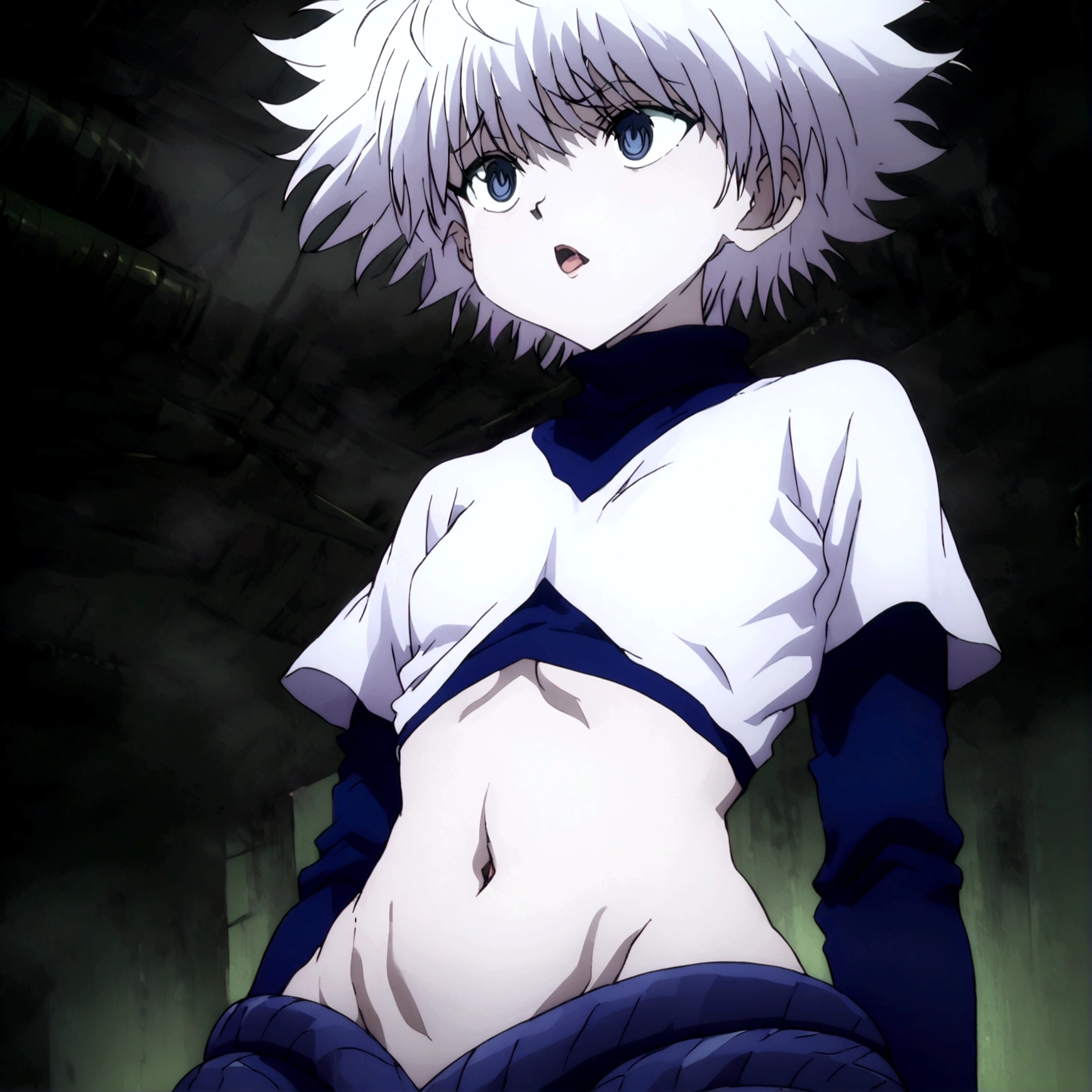 killua ahegao navel lamia body