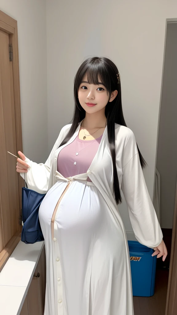 I am 7 months pregnant and my clothes can't cover my big belly. My belly is so big that I almost tear my clothes.