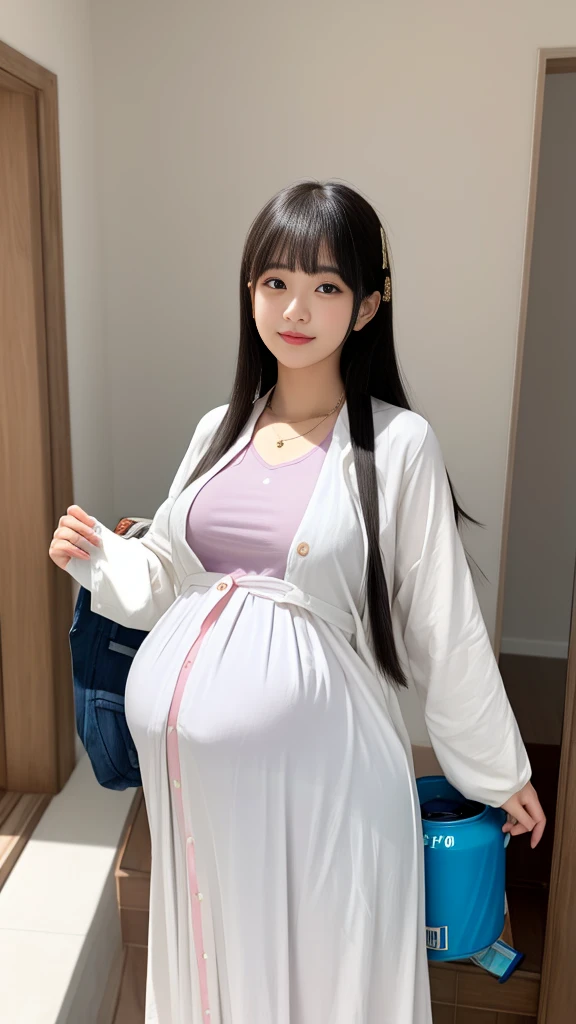 I am 7 months pregnant and my clothes can't cover my big belly. My belly is so big that I almost tear my clothes.