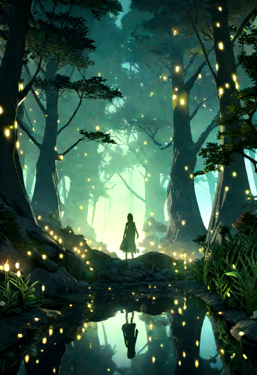A masterpiece, the best quality, stunning reflections, the best reflections ever. (very detailed CG unity 8k wallpapers), (best quality), (best illustrations), (best shadows), forest theme with natural elements. Tall trees, quiet streams, small glowing mushrooms surrounded by delicate leaves and branches, with fireflies and glowing particle effects,, (natural elements), (jungle theme), (leaves), (twigs), (fireflies), butterflies, (delicate leaves), (glow), (particle effects). , Isometric 3D, Octane Rendering, Ray Traced, Super Detailed