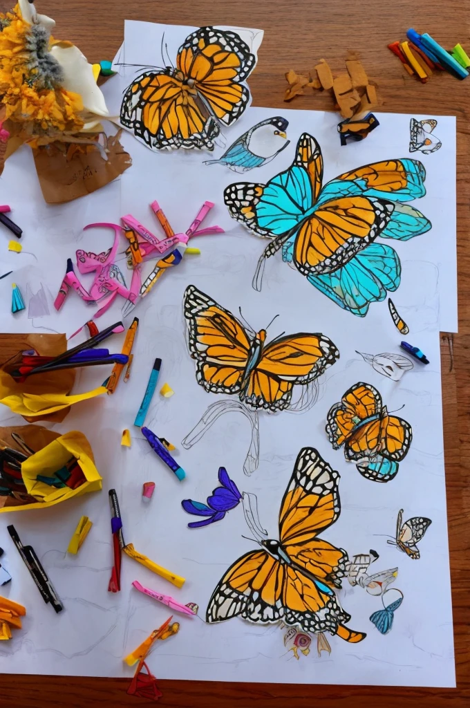 Draw a tiger，Butterfly，Characteristics of penguins