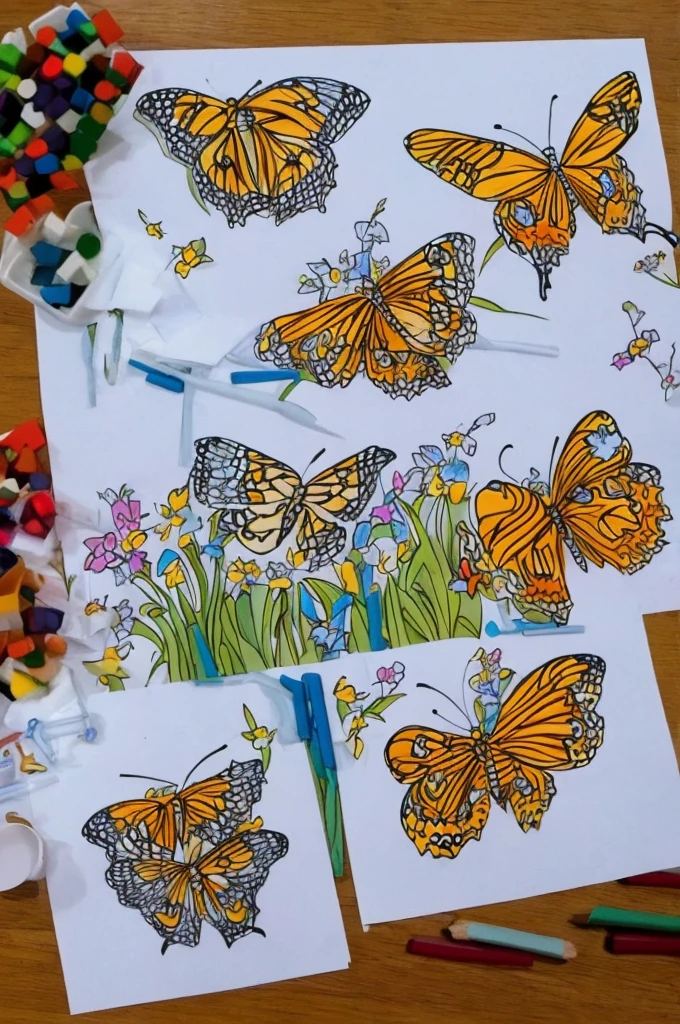 Draw a tiger，Butterfly，Characteristics of penguins