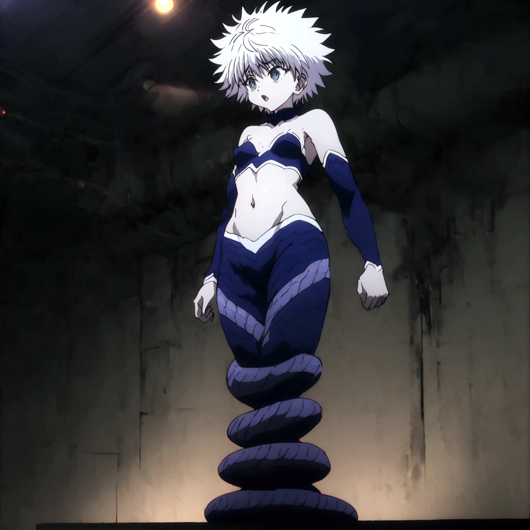 killua ahegao navel and lamia body