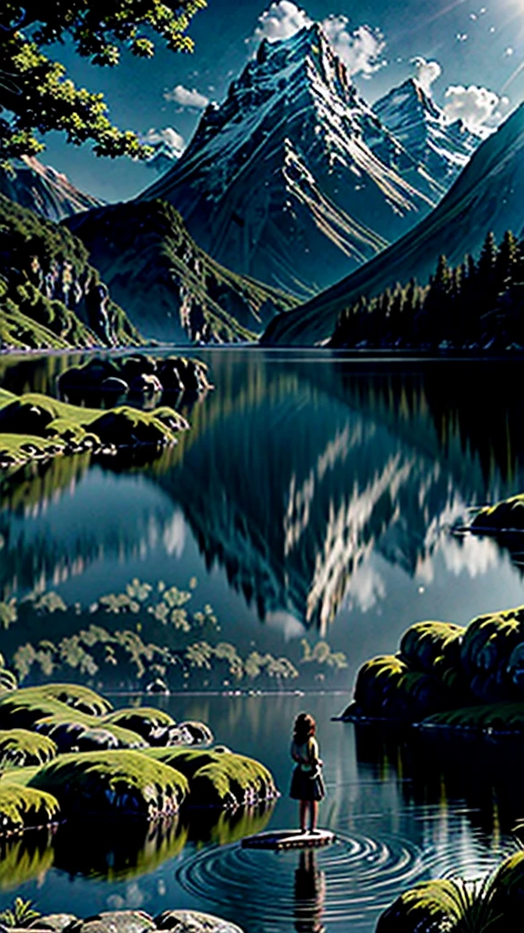 For self-knowledge Quiet place, very pleasant, comely, calm, scenic. photorrealistic, 8k hd, Studio quality, surreal, Maximum detail, big fit ass, Post-processing, 真实感, photoshop, fot, detail, cinema lighting, paisaje, panorama, paisaje, ray tracing, cinema4d