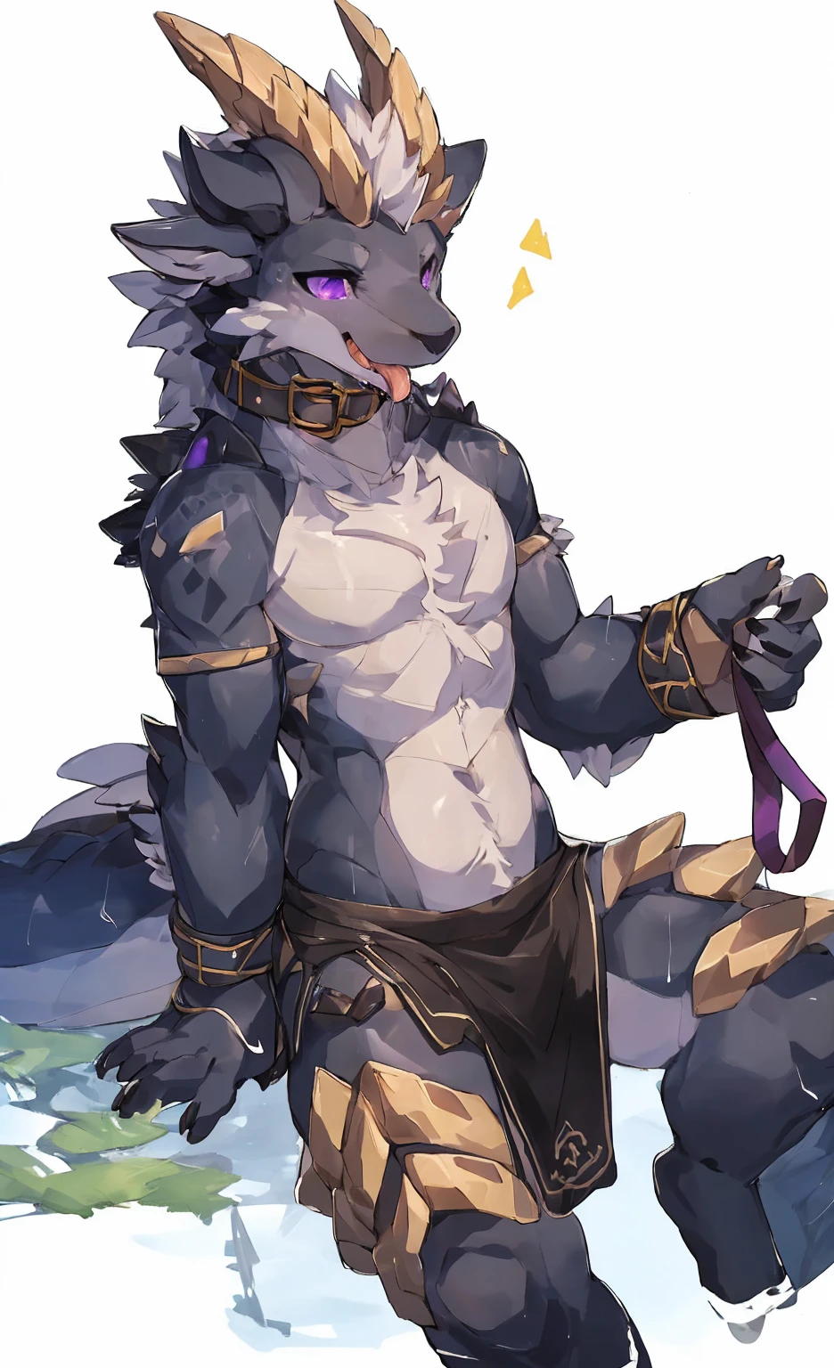 [(White background:1.5),::7] hexagon,披wind，Black bracers，正确ofBody比例学，Dragon Scale，Dragon Horn，粘液Tentacles，晶莹of翅膀，Tentacles，sit down，Dark Skin，drink, ofBody，Dark blue skin，Purple glowing stripes，Male adolescents，Body， Magic Light, (, mountain peak, (of,rain,wind), sky sky, 详细of月亮, Light Particles, night, Starry Sky, (Kenket)(author：Pino Deheny), Imagine  ,go through, lie, 簡單of，collar，Dog Leash，锋利of爪子是黑色of，虚弱of，，Purple Eyes，Black loincloth，overflow，Milk flows from the mouth，Sticking out tongue，Body上of白色液体，gag，Love pendant