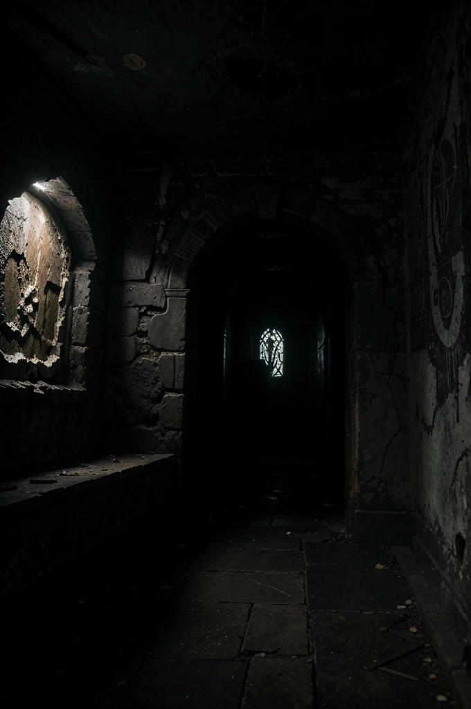 a huge abandoned cave with strange writing symbols on the walls, a place for learning dark magic, dark and gloomy atmosphere, detailed textures, realistic lighting, photorealistic, 8k, best quality, ultra-detailed, masterpiece, cinematic, dramatic, dark fantasy, moody, eerie, gothic, dramatic lighting, dramatic shadows, intricate details, cinematic composition, epic scale, dark magic, ancient runes, mystical, occult, horror, dark fantasy, dark art