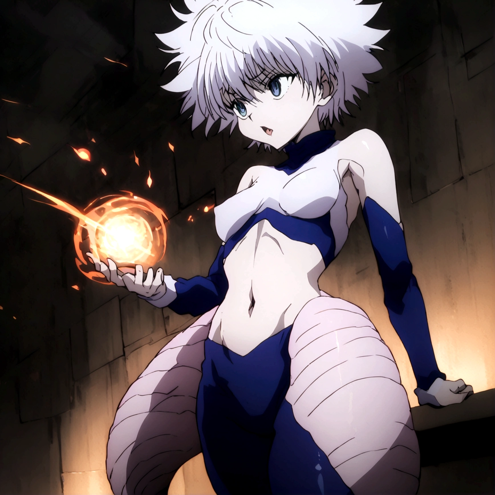 killua ahegao navel lamia body