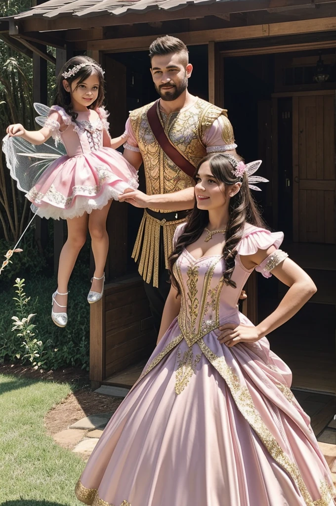 make the manliest man you could ever imagine then make him wear the most gorgeous fairy dress just for the sake of being a mascot of her daughter's birthday party