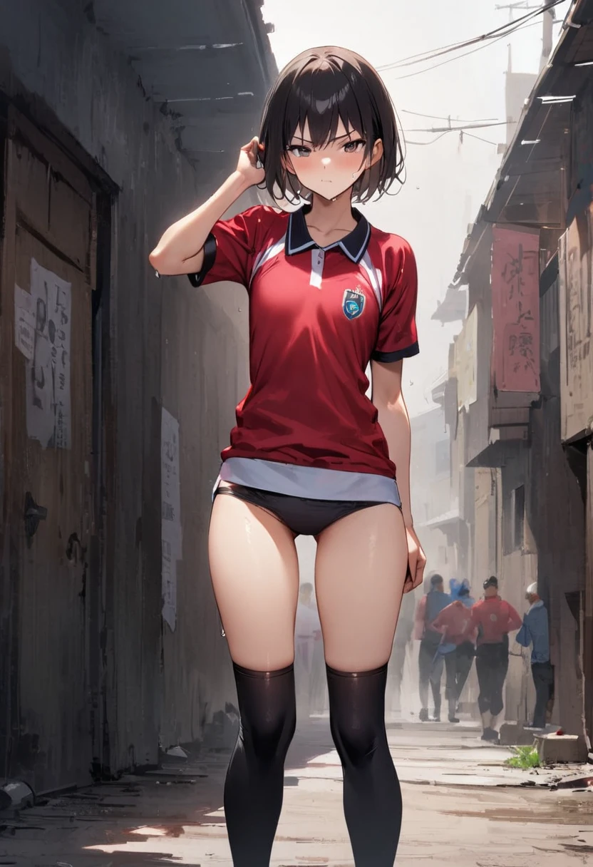 At the gym、exercise、Fitness、spats、training、Showing panties、Girl、Girl、Short、Younger、、Baby Face、Both eylat chest、Glaring、Dynamic Angle、Sweat、sports、Equipment、Wearing clothes、There are a few people behind、masterpiece、best quality、ultra-detail

