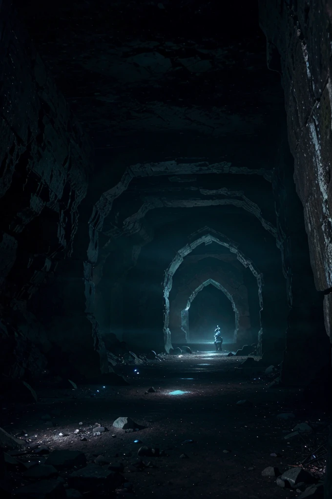a huge abandoned cave, strange writing symbols on the walls, dark mystical atmosphere, ancient and mysterious, magical glowing crystals, eerie lighting, photorealistic, cinematic, highly detailed, dramatic lighting, moody and ominous, dramatic shadows, fantasy art, hyper-realistic, intricate details, dramatic fog, epic scale, ultra-detailed