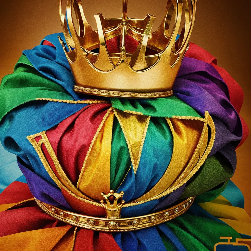 Let it be the word A with a crown on it and made of three colors