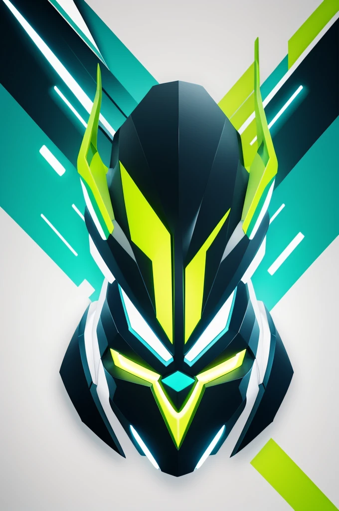 Design Style: Abstract Concept
Business: Gaming and live
Brand Name: AChan
Description: Create an abstract logo inspired by digital technology and gaming, with geometric shapes and lines forming a dynamic and futuristic composition. Use a vibrant color scheme of neon green, cyber yellow, and electric blue to capture the brand's cutting-edge and innovative essence against a white background