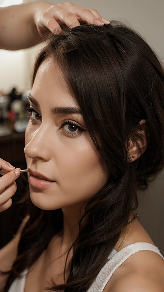 Woman doing make-up