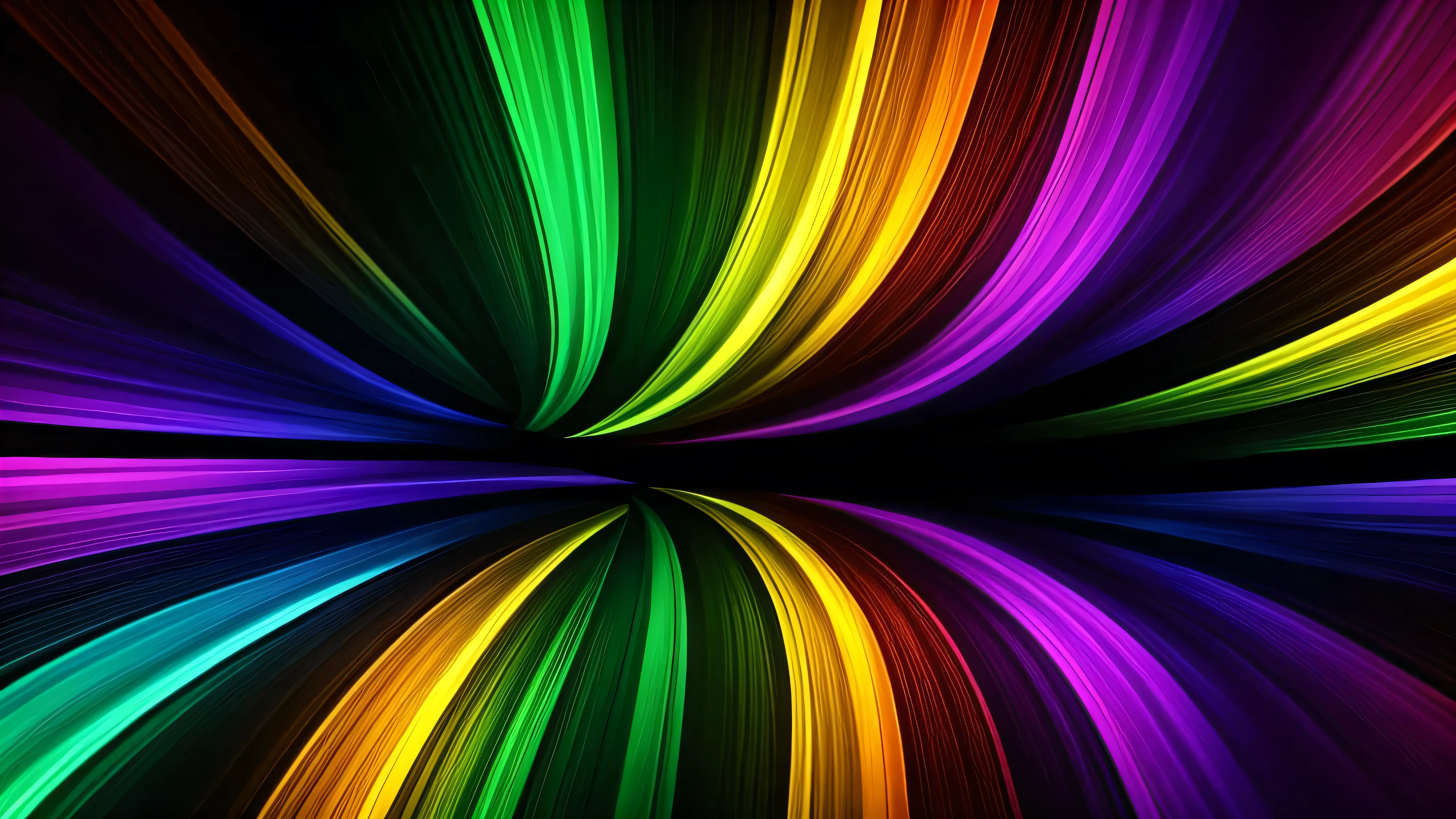 Grainy gradient background green orange purple abstract glowing color shape, black backdrop noisy texture dark banner poster header design