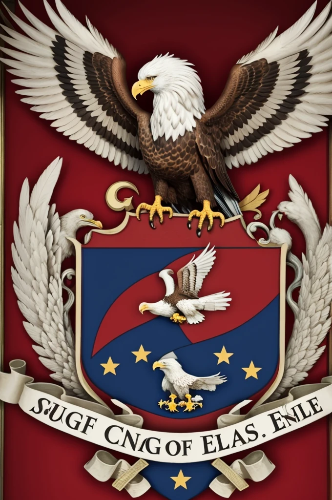 Coat of arms with an eagle for a clan