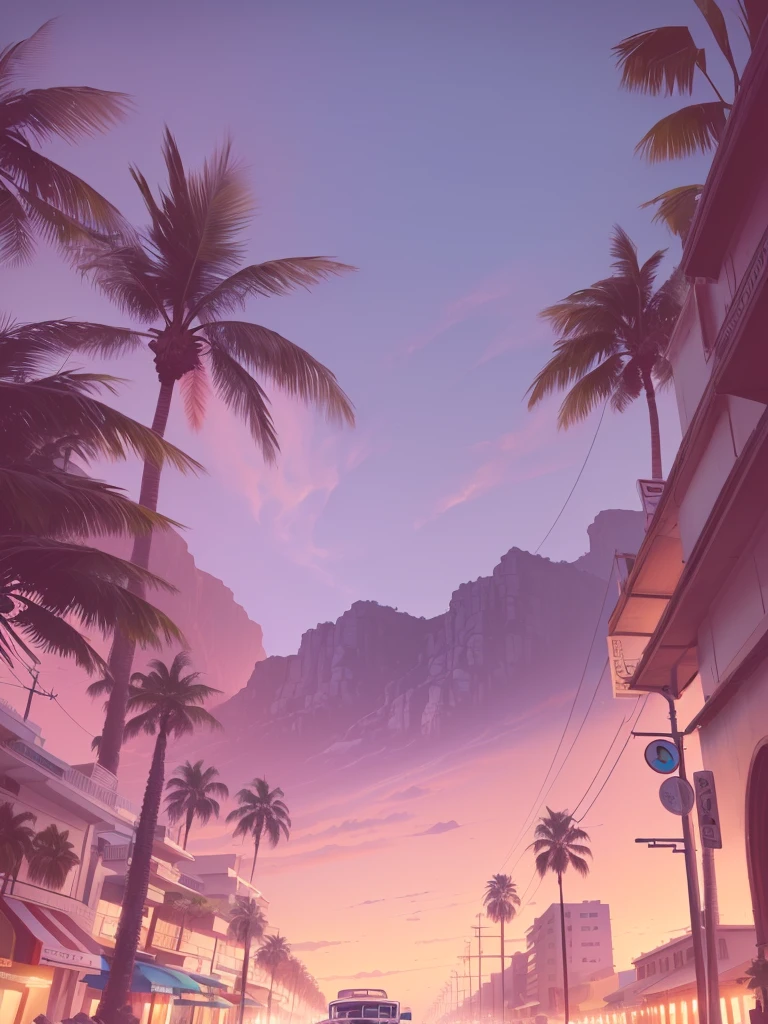 gta 6 landscape, gta vi style, gta6 art, beach, lowrider car