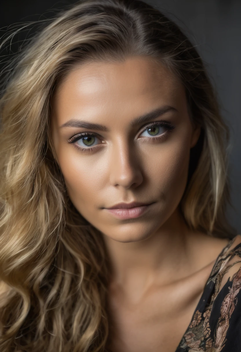 selfie, (photoréaliste: 1.4), Photo brute, Photo 8K, portrait d&#39;une belle femme sexi dans une robe noire au bord de la piscine, Polonaise de 25 ans, longs cheveux blonds, Yeux bleu clair, reflex numérique, ultra qualité, netteté, merci Sharp, film graphène, (centré), Fujifilm XT3, pores de peau détaillés, peau grasse, détail des yeux complexe, reflex numérique, souriant, habillé, seins moyens