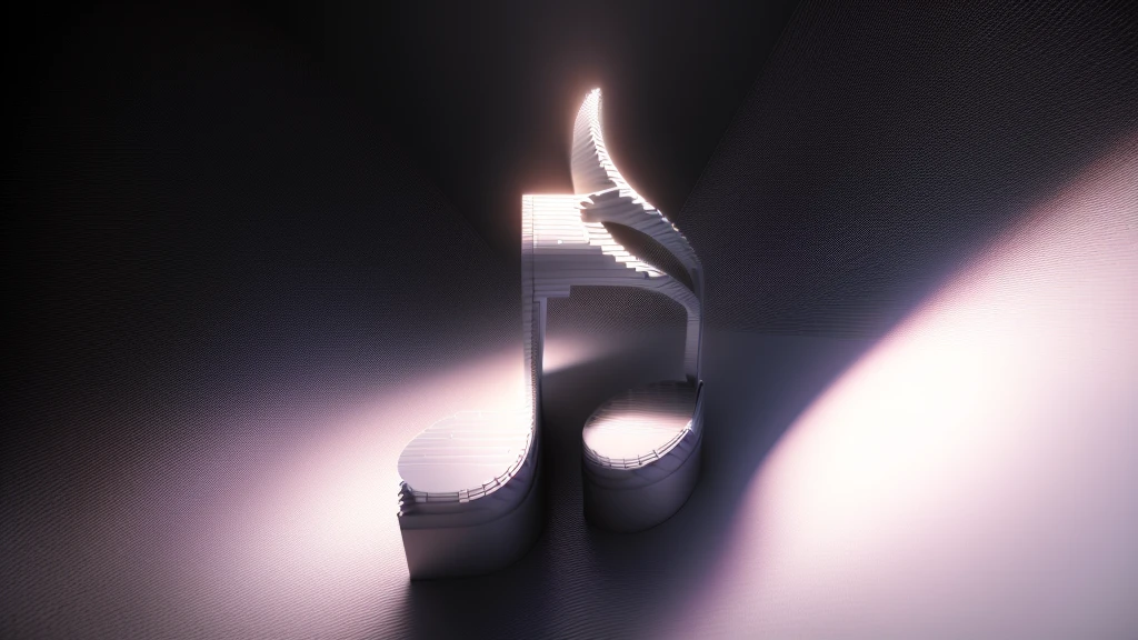 there is a white musical note with a black background, phonk music background, musical notes, plays music, music theme, music notes, music, music in the air, music album cover, ( ( ( ( 3D Rendering ) ) ) ), music is life, High-resolution wallpapers, Promotional Art, Artistic depiction, gold and silver tones, High Quality Wallpapers