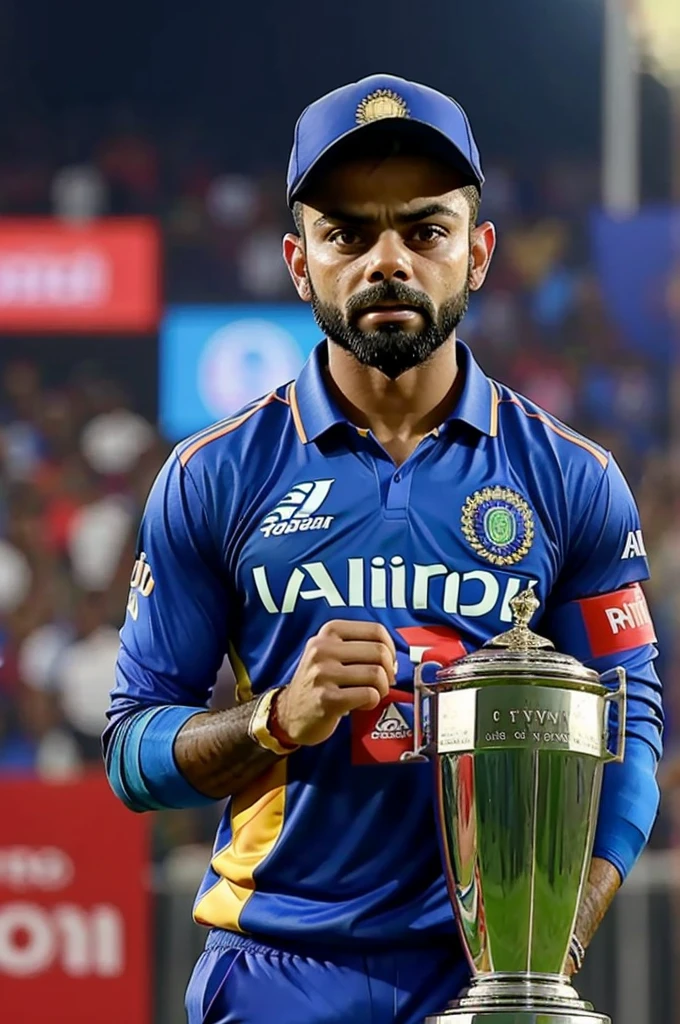 Virat kohli winning the t20 world cup trophy 