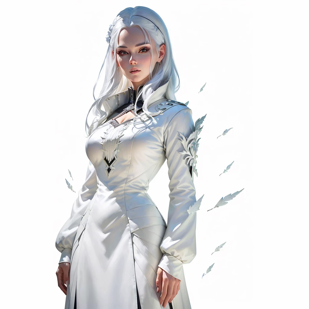 arafed woman with White hair and White hair in a forest, portrait of a female warlock, deviantart artstation cgscosiety, steven artgerm lau, artgerm julie bell beeple, alexandra fomina artstation, stanley artgerm lau, trendin on artstation, female mage, very beautiful leather top model