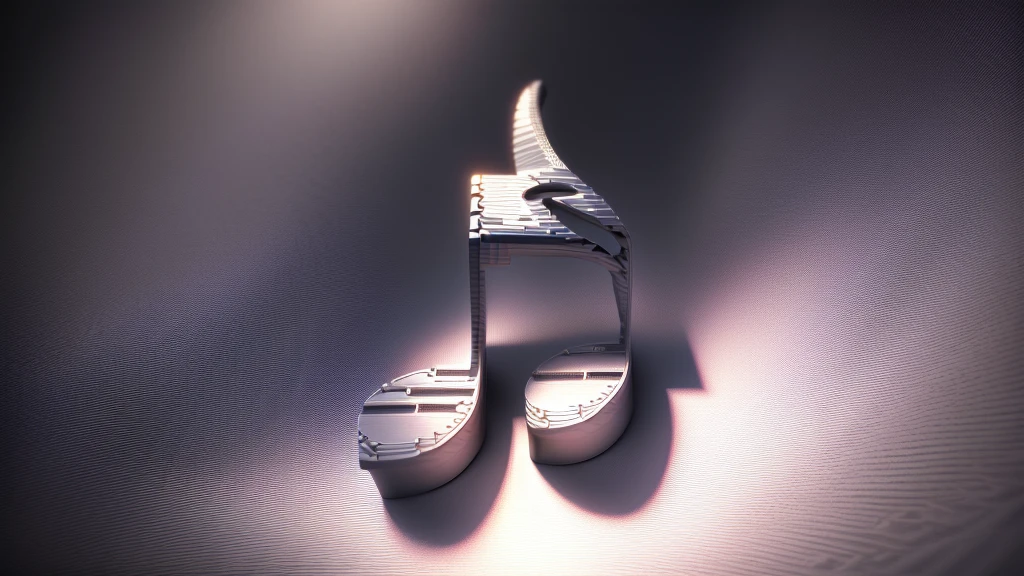 there is a white musical note with a black background, phonk music background, musical notes, plays music, music theme, music notes, music, music in the air, music album cover, ( ( ( ( 3D Rendering ) ) ) ), music is life, High-resolution wallpapers, Promotional Art, Artistic depiction, gold and silver tones, High Quality Wallpapers
