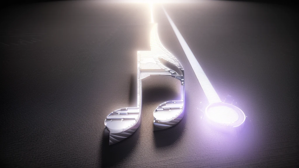 there is a white musical note with a black background, phonk music background, musical notes, plays music, music theme, music notes, music, music in the air, music album cover, ( ( ( ( 3D Rendering ) ) ) ), music is life, High-resolution wallpapers, Promotional Art, Artistic depiction, gold and silver tones, High Quality Wallpapers