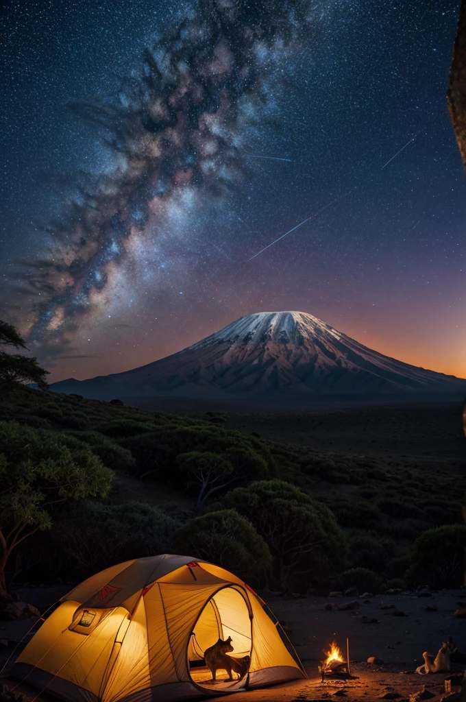Just imagine solo camping on Mount Kilimanjaro, surrounded by the historic beauty of nature, feeling like you're in the era of dinosaurs. From the summit, you and your dog watch a fiery red sunset. A group of giraffes walks so close that you want to touch them. At night, under a sky filled with thousands of stars, it feels like the universe is speaking to you. Uff, that’s the sexiest dream I can imagine