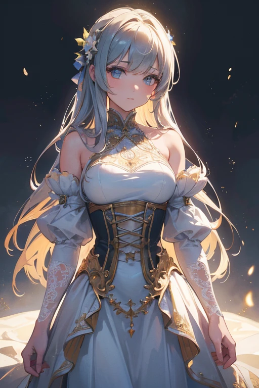 (Masterpiece:1.2), Best Quality, (illustration:1.2), (ultra detailed), hyper details, (delicate detailed), (intricate details), (cinematic light, Best Quality Backlights), Delete line, soloist, perfect body, (1 girl), She was like April sky, Sunrise in her eyes,  of light, Shining star, Fire in her heart, Brightest day, Melting snow, Breaking through the chill, (make up), High contrast, (better lighting, an extremely created and beautiful), (cinematic light), showy,