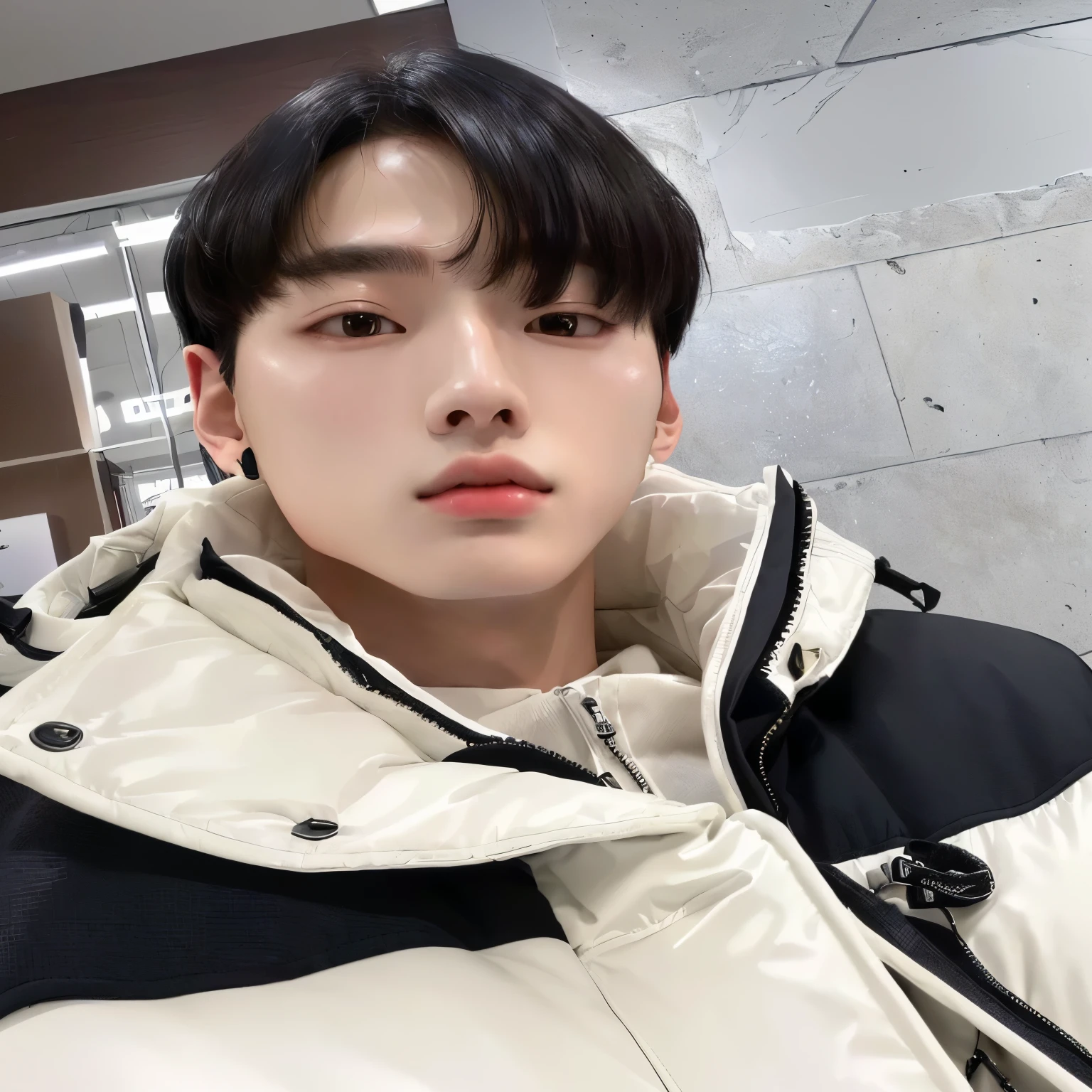 trimmed man in white jacket and black jacket posing for a photo, Kim Doyoung, Jinyoung Shin, jung jaehyun, hyung tae, adorable and pale korean face, Tae June Kim, Sakimichan, Ulzzang spacious, Hong Jun Hyung, south korean man, Jungkook, profile picture with headshot, who is siwoo, Shin Jeongho, hyung tae kim