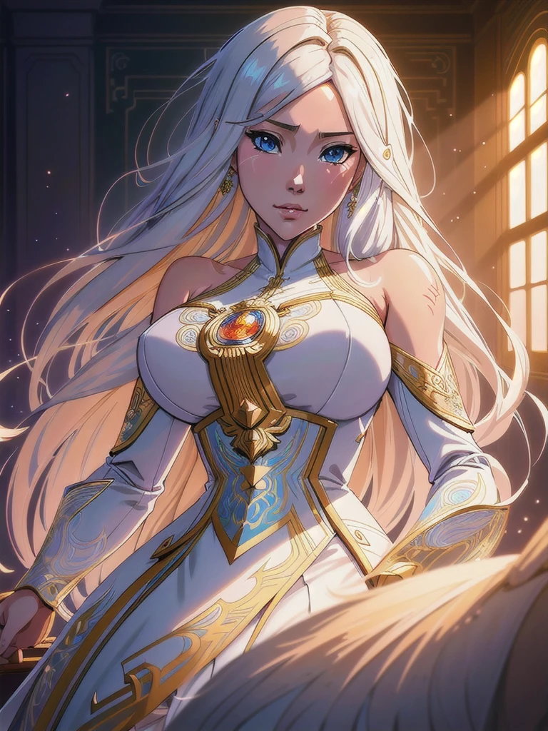 anime version,full long white hair highly intricate detailed, light and shadow effects, intricate, highly detailed, digital painting, art station, concept art, smooth, sharp focus, illustration, advanced digital anime art, atmospheric lighting, detailed face, 8 k, hq, artstation, by makoto shinkai, stanley artgerm lau, wlop, rossdraws ”