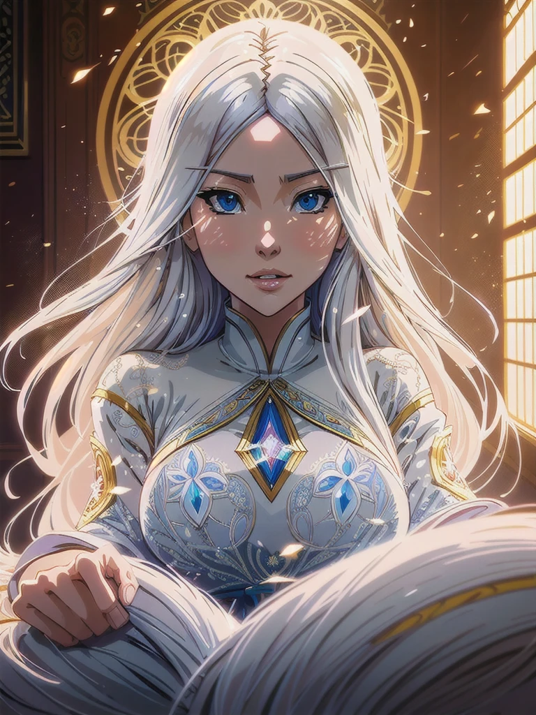 anime version,full long white hair highly intricate detailed, light and shadow effects, intricate, highly detailed, digital painting, art station, concept art, smooth, sharp focus, illustration, advanced digital anime art, atmospheric lighting, detailed face, 8 k, hq, artstation, by makoto shinkai, stanley artgerm lau, wlop, rossdraws ”