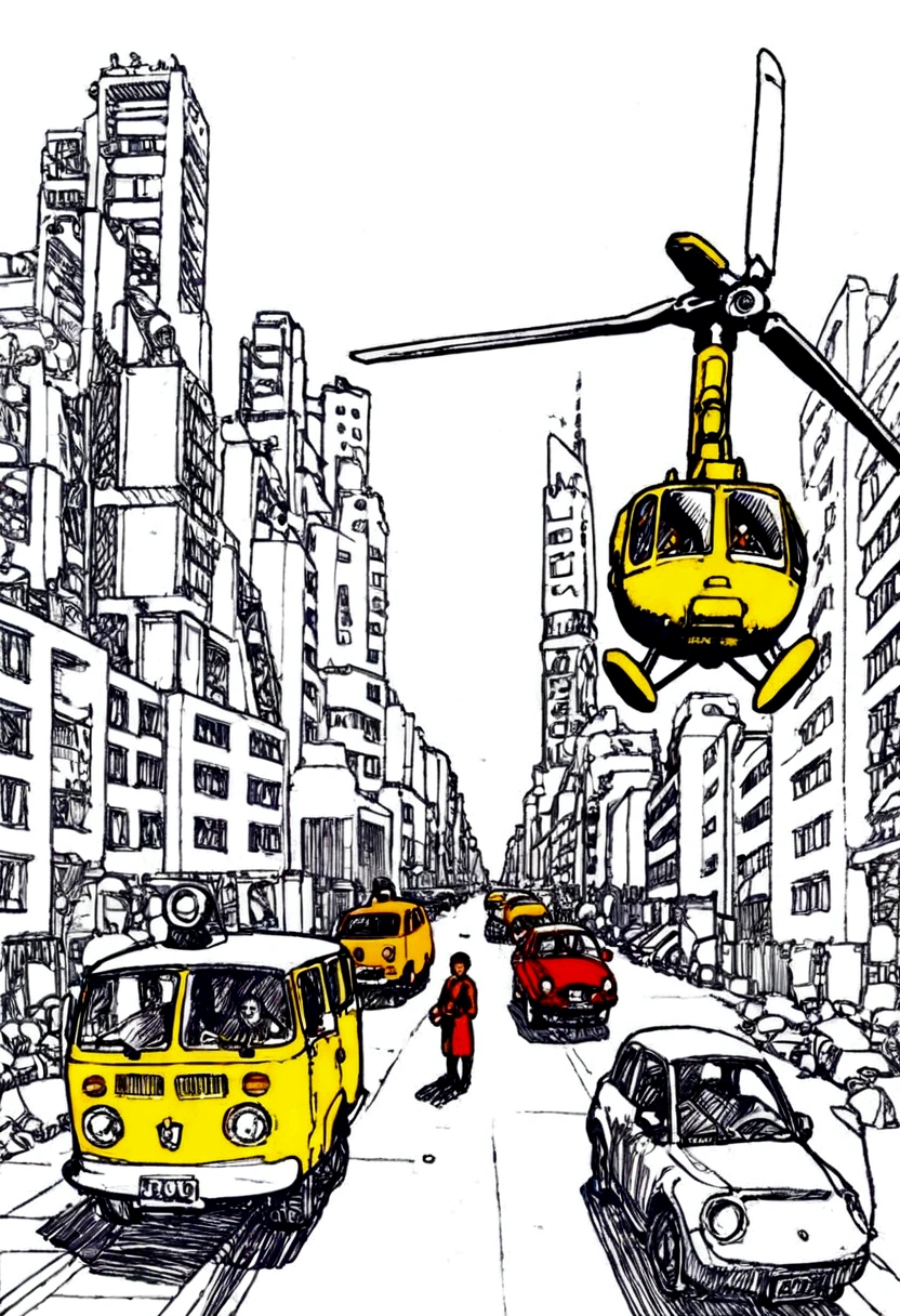 画一幅关于表示futureCity美好的,The key word is children's painting,Simple,Science Fiction,future,Science Fiction意识,common sense,Scientific and technological development,City,美好
a drawing of a drawing of a city with a car, A helicopter, a car, A helicopter, a car, truck, A helicopter, a car, author:Louis Molinari, future汽车和机甲, author:Victor Oliva, author:Vladimir Vasicek, 机器和future, author Oskar Lüthy