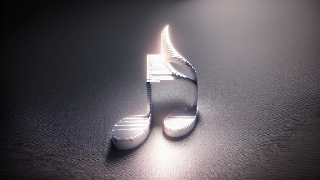 there is a white musical note with a black background, phonk music background, musical notes, plays music, music theme, music notes, music, music in the air, music album cover, ( ( ( ( 3D Rendering ) ) ) ), music is life, High-resolution wallpapers, Promotional Art, Artistic depiction, gold and silver tones, High Quality Wallpapers