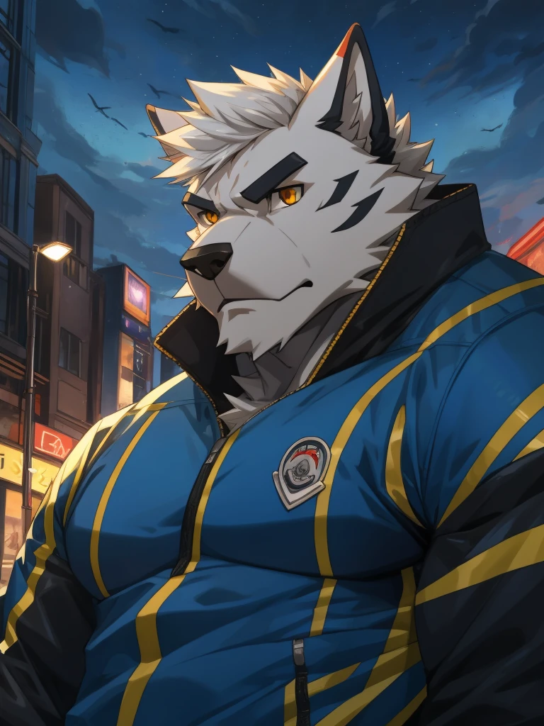 masterpiece,night,anthropomorphic dog,one person,(((s hair))),male,26 years old,thick eyebrows,Light-colored fur,Strong body,Large pecs,(((nude,White tracksuit,coat,Blue sports cap))),full-body shot,on city streets,(((holding a machine gun))),(((Ready to fight)))dark night,Light,sweating,(((white hair))),Serious,emotional focus,looking at the enemy,Serious,vigilante,defend,golden pupils,big eyes,Strong,Lying on the bed On the sea of flowers,full body image,The sky is clouded over,cloudy day,green plants,it'It's raining on the road,swamp area,broken twigs,forest,war(((background:broken city 1.5))),(((Detailed character description))), (((green bear))), (((green fur))), green hair, red eyes, beard, white eyebrows,