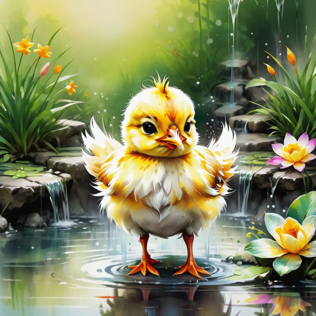 logo, a chick, cute, hot spring