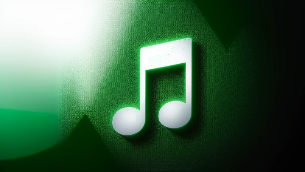 there is a white music note on a green background, plays music, music is life, music notes, music album cover, icon, good music, music, Carson Ellis, music being played, musical notes, music poster, musicality, music theme, Elliot Alderson, High quality upload, musician, Rich Evans, loud music, graphic musicality, New songs