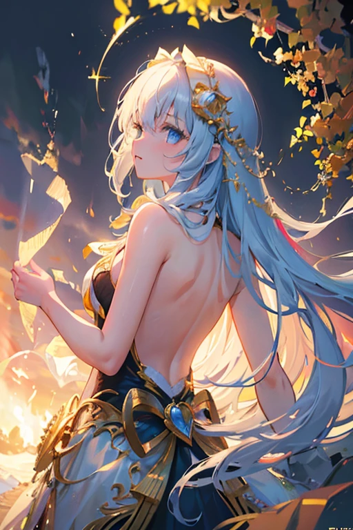 (Masterpiece:1.2), Best Quality, (illustration:1.2), (ultra detailed), hyper details, (delicate detailed), (intricate details), (cinematic light, Best Quality Backlights), Delete line, soloist, perfect body, (1 girl), She was like April sky, Sunrise in her eyes, of light, Shining star, Fire in her heart, Brightest day, Melting snow, Breaking through the chill, (make up), High contrast, (better lighting, an extremely created and beautiful), (cinematic light), showy,