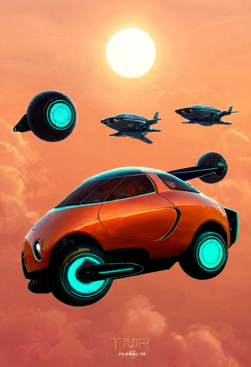 A little more sci-fi，Cars can fly in the sky