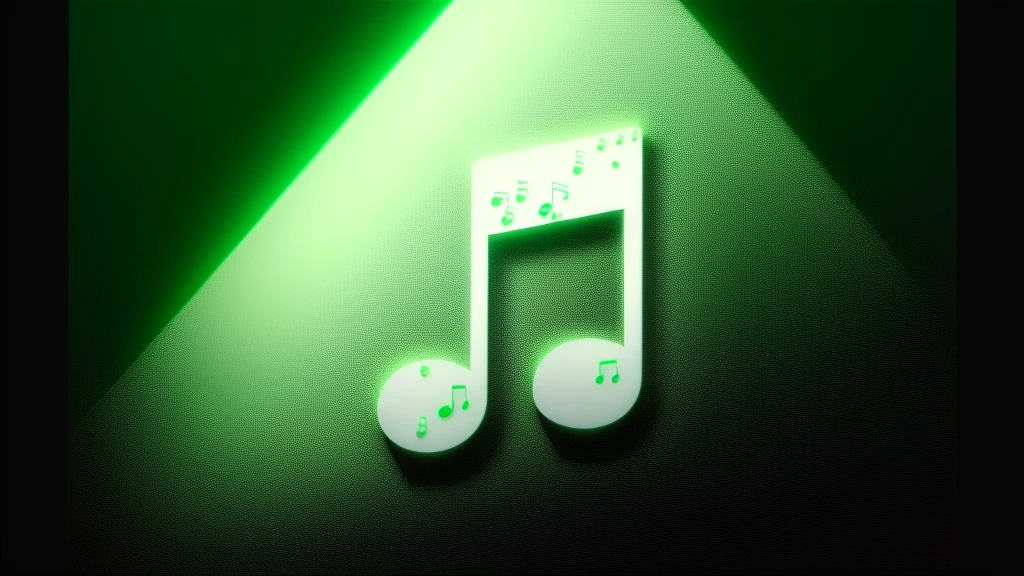 there is a white music note on a green background, plays music, music is life, music notes, music album cover, icon, good music, music, Carson Ellis, music being played, musical notes, music poster, musicality, music theme, Elliot Alderson, High quality upload, musician, Rich Evans, loud music, graphic musicality, New songs