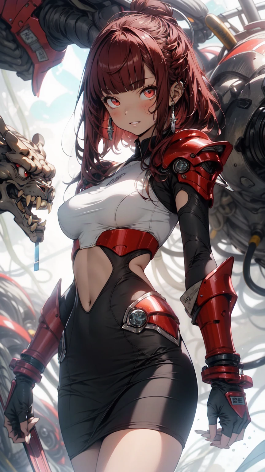 An absurd solution, High resolution, (masterpiece: 1.4), 超detailed, One young woman, Short Red Hair, Pilot Suit, Rich Princess, I'm sitting in a very small, enclosed mecha control room, looking out the window., The window allows you to see the blue planet in space (1.5), The expression is excited, The mecha control room is in space、(highest quality、masterpiece、High resolution、detailed)、animeスタイル、Flat Style、(Shining Eyes、detailed美しい顔), BREAK,1 girl、Extremely detailed official moe anime art、(The Shining), Best lighting, Best Shadow、High saturation,Dynamic Angle、anime