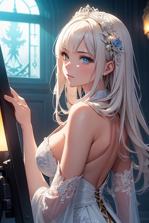 (Masterpiece:1.2), Best Quality, (illustration:1.2), (ultra detailed), hyper details, (delicate detailed), (intricate details), (cinematic light, Best Quality Backlights), Delete line, soloist, perfect body, (1 girl), She was like April sky, Sunrise in her eyes, of light, Shining star, Fire in her heart, Brightest day, Melting snow, Breaking through the chill, (make up), High contrast, (better lighting, an extremely created and beautiful), (cinematic light), showy,