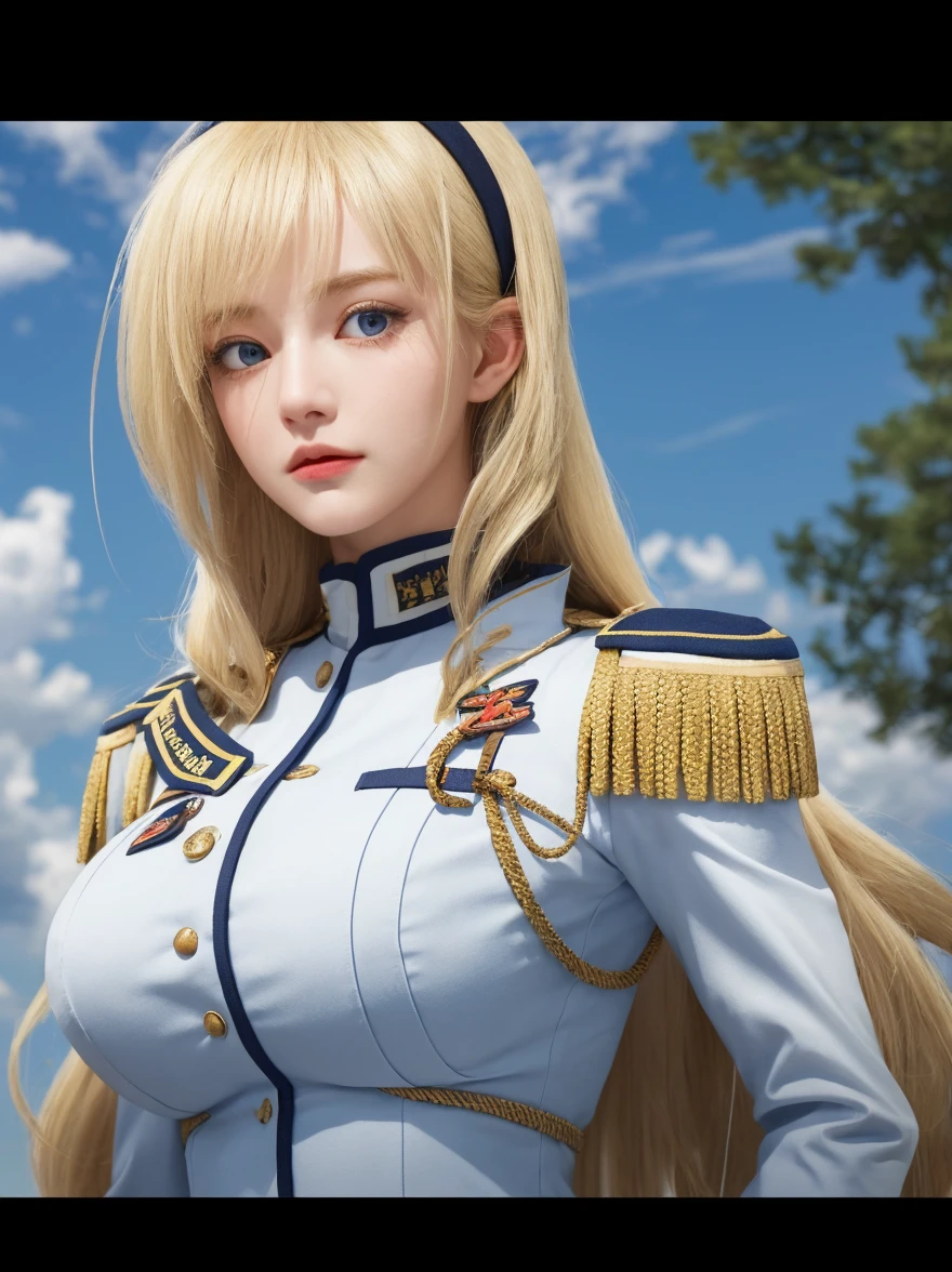 best quality,masterpiece,highly detailed,ultra-detailed, 1girl ,<lora:neg4all_bdsqlsz_V3.5:-1> <lora:cyborg_last:-2>upper body, military uniform,
